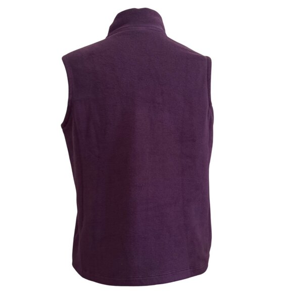 Lands End Womens Purple Full-Zip Fleece Vest M 10-12 - Picture 3 of 7